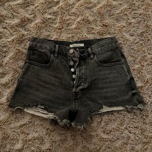 PacSun High Waisted Black Denim Women's Shorts